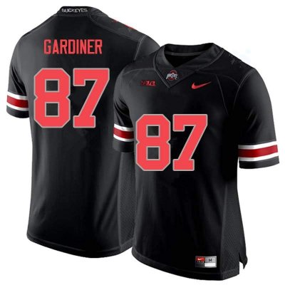 Men's Ohio State Buckeyes #87 Ellijah Gardiner Blackout Nike NCAA College Football Jersey June SPZ1744QF